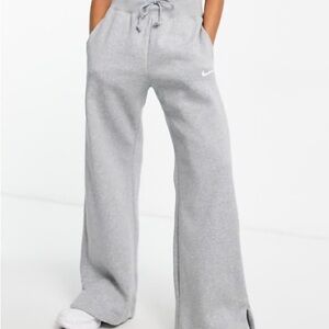 Nike Heather Gray Wide-Leg Sweatpants